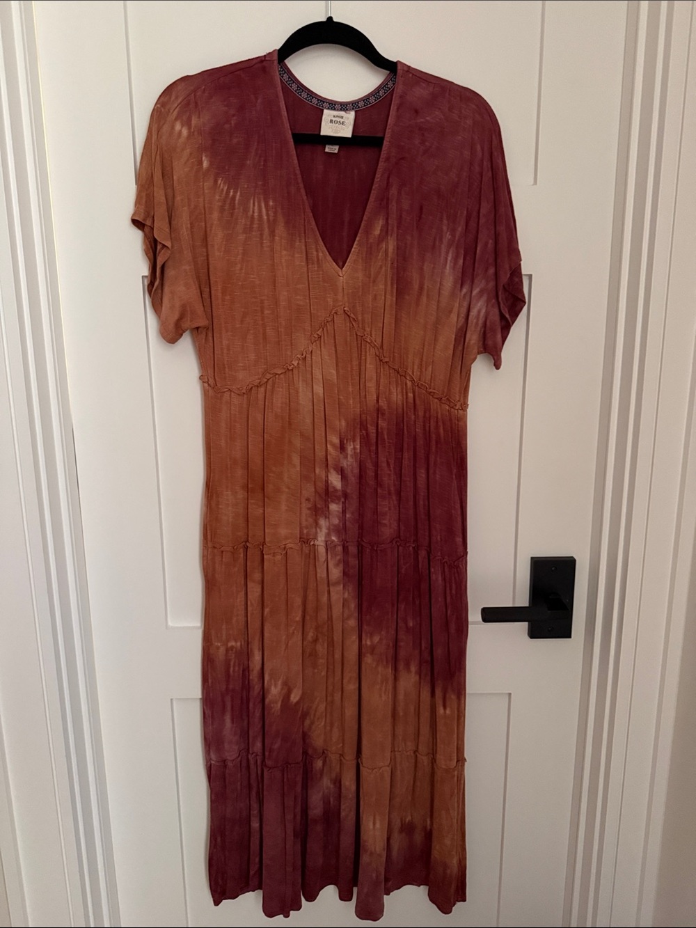 Anthropologie-Inspired Tie-Dye V-Neck Maxi Dress by Knox Rose